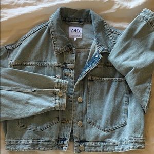 Zara Cropped Denim Jacket